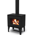 Pack poêle à bois Lugano - Option Ventilation - Sortie dessus 11 kw