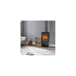 Poêle à bois Domino avec range bûche et module 2 étages 8 kw